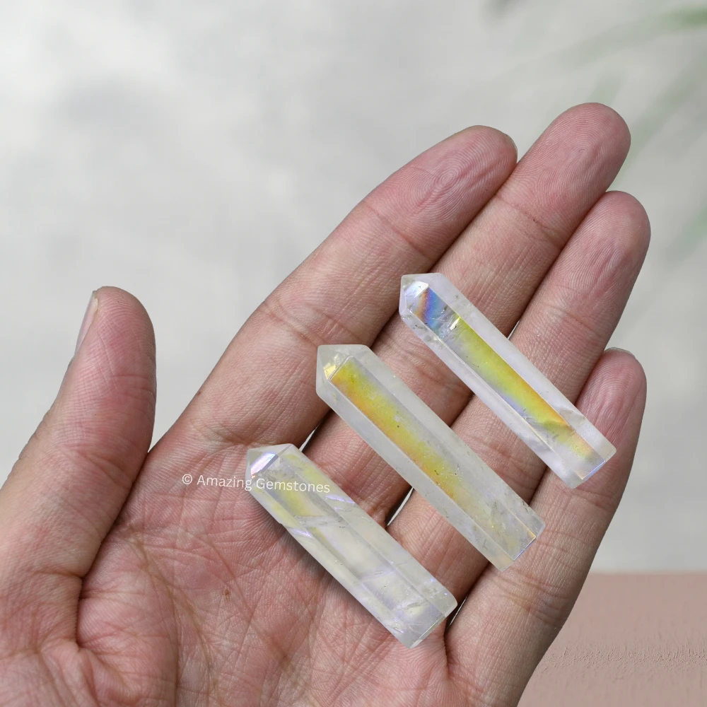 Angel Aura Quartz Pencil Points (Set of 10)