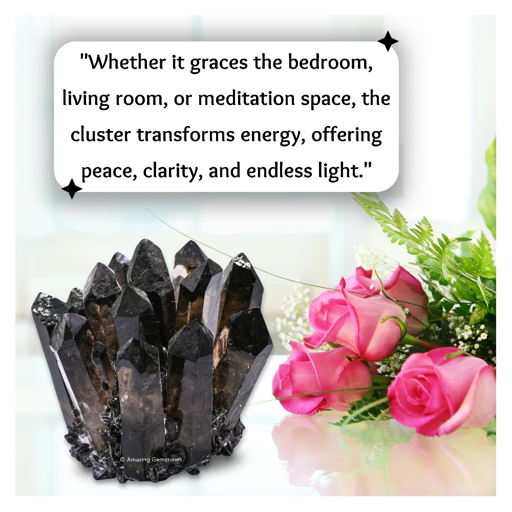Smoky Quartz Natural Crystal Cluster
