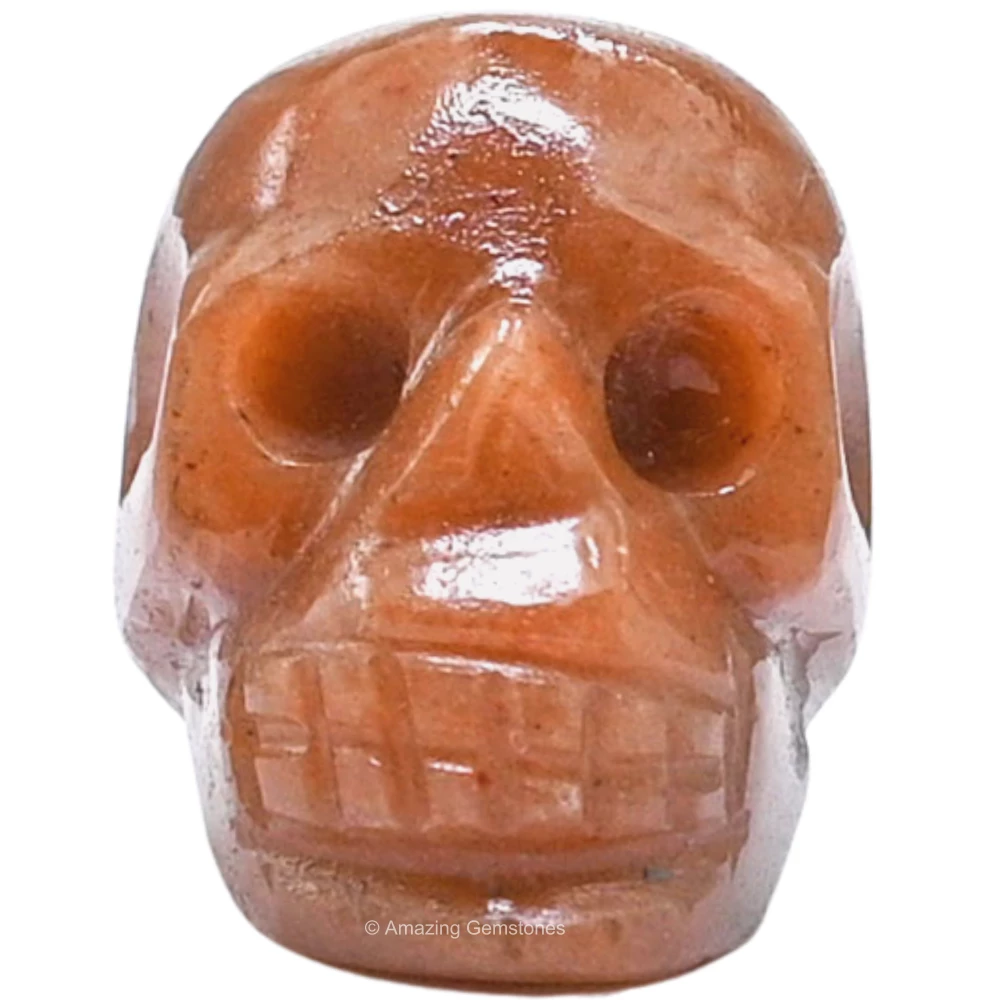 Orange Jasper Skull