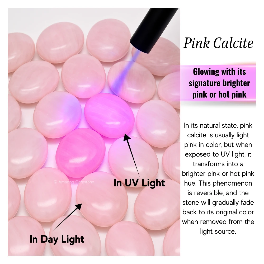 Pink Calcite Palm Stone