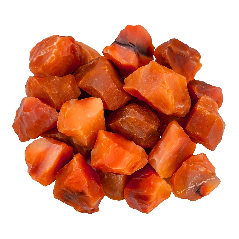 Carnelian Raw Crystals (5 Pieces)