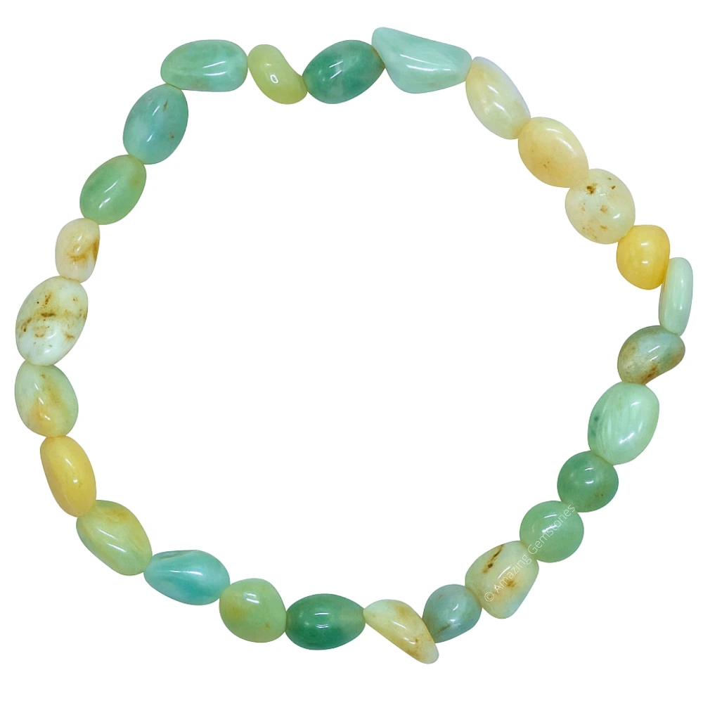 Amazonite Tumbled Stone Bracelet (Stretchable)