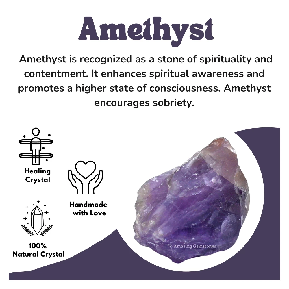 Amethyst Raw Crystals (5 Pieces)