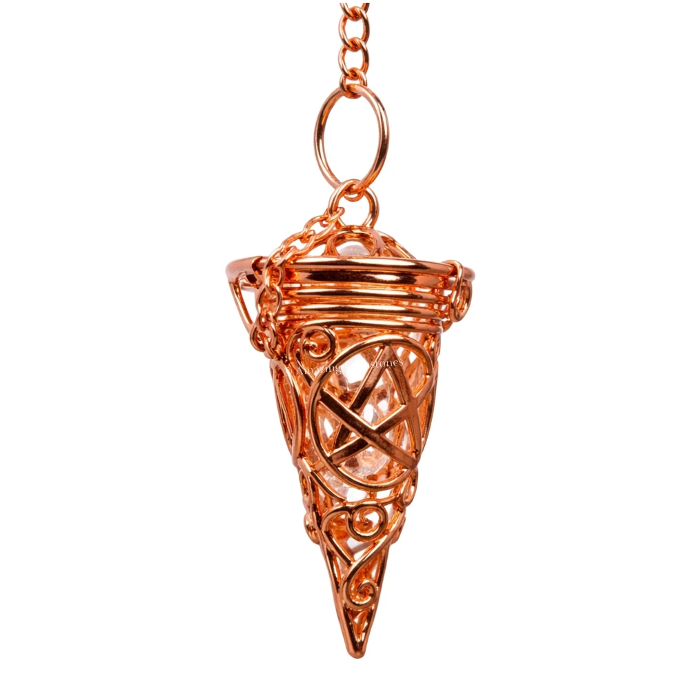 Metal Brass Pendulum - Cone Chamber Rose Gold (MP122)