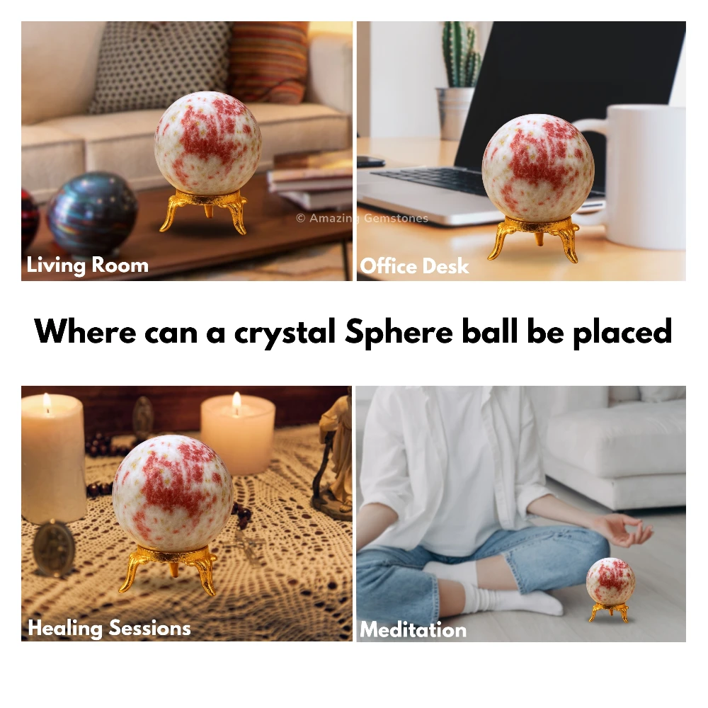 Cinnabarite Sphere (1.5 Inch)