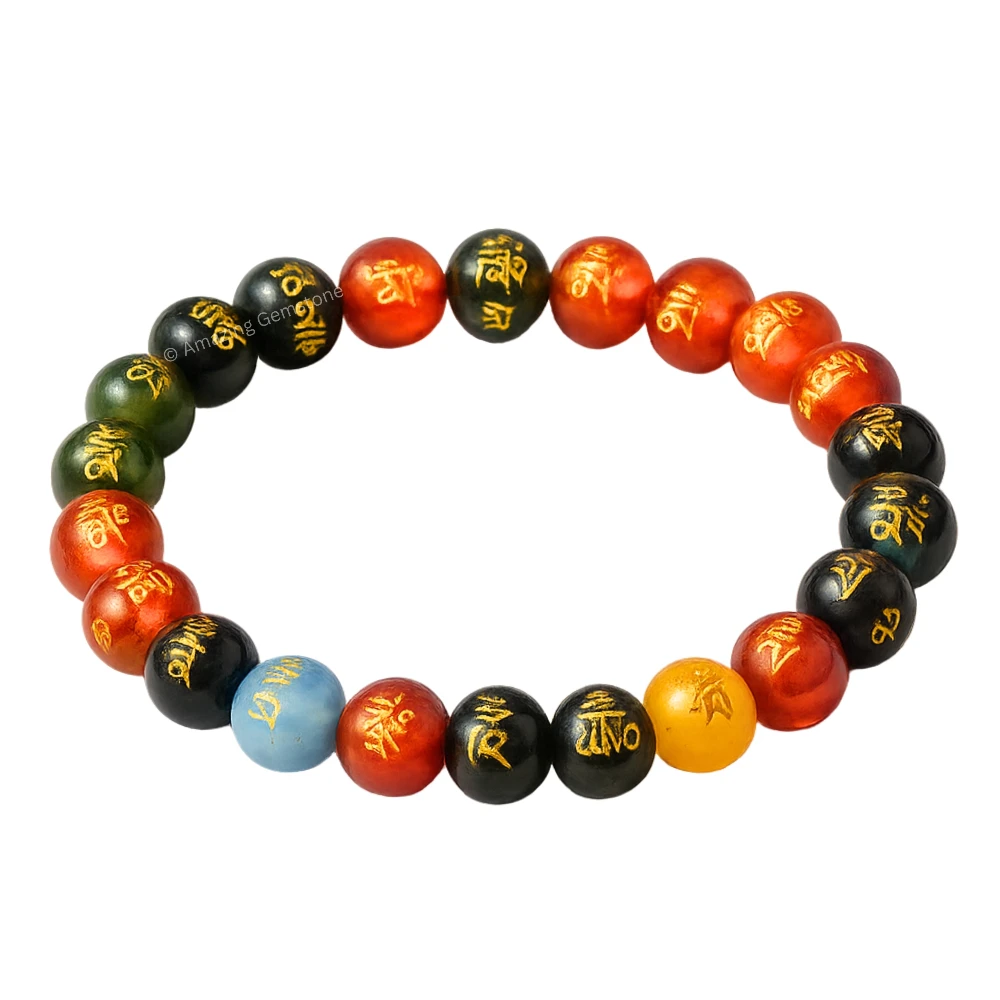Multi Padme Hum Bracelet (Strechable)