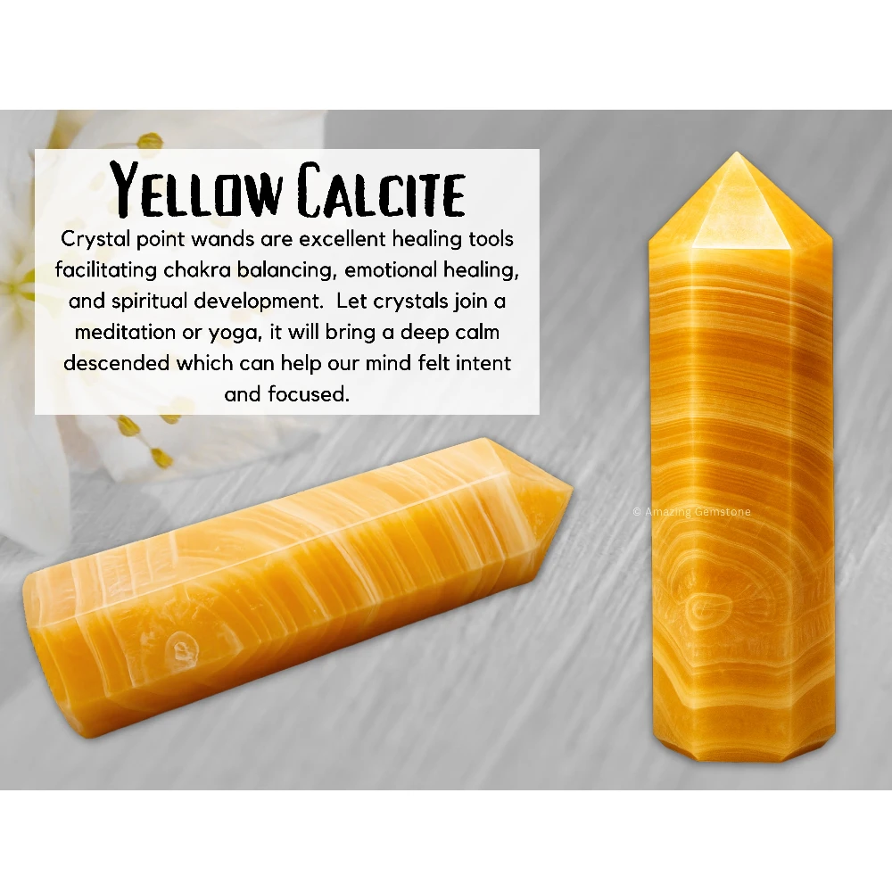 Yellow Calcite Tower (5.5" to 6" inch)