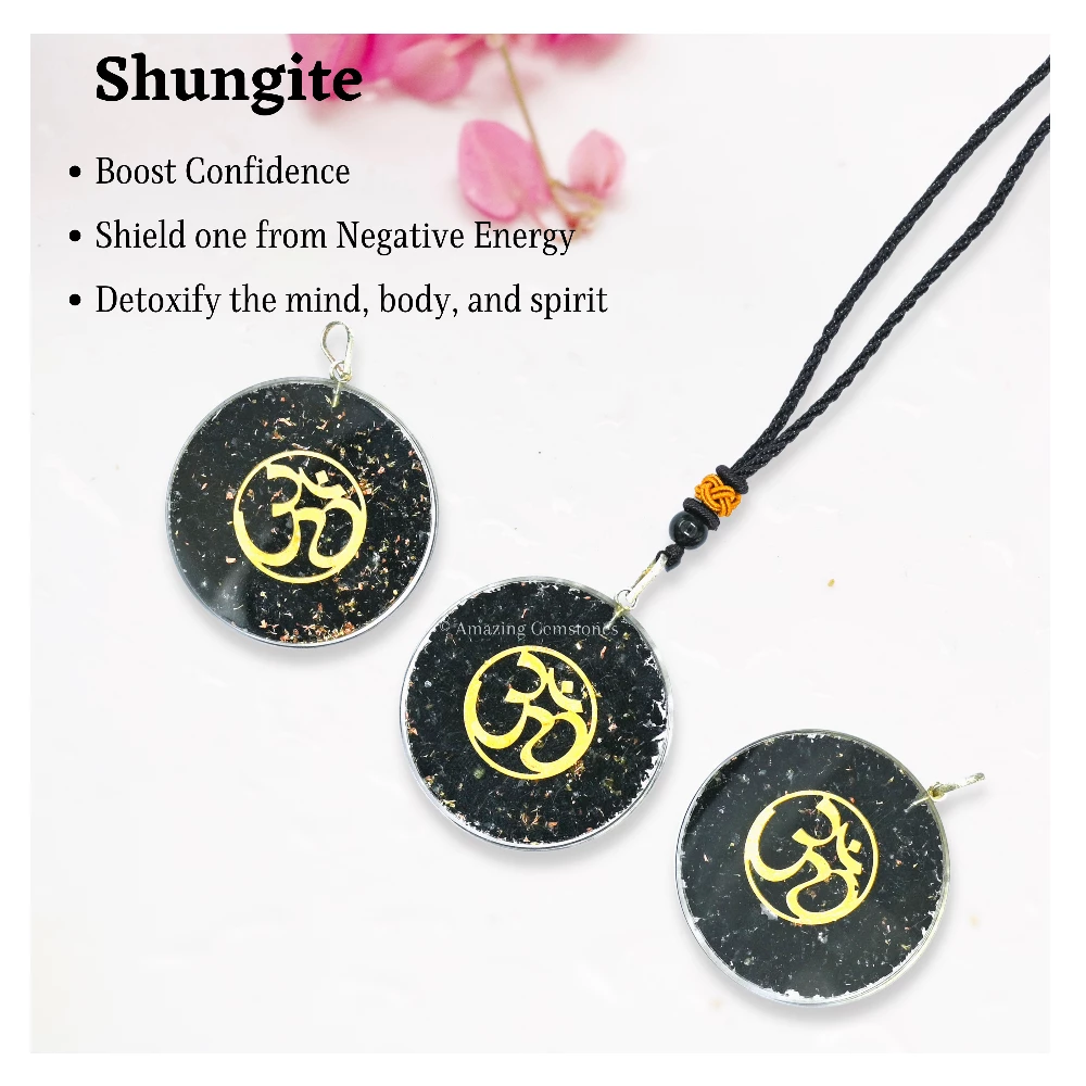 Shungite Necklace - Om