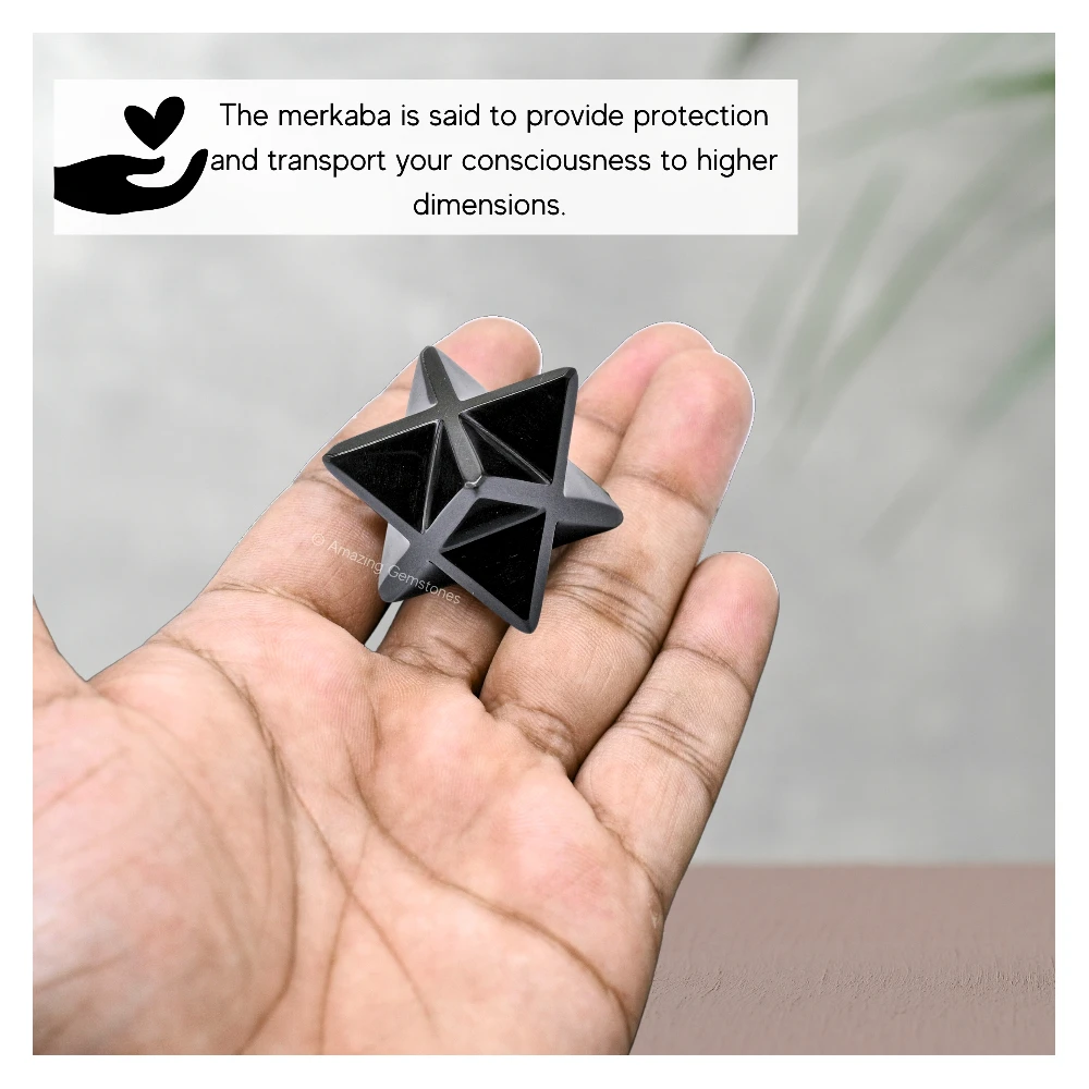 Black Obsidian Merkaba (20-25mm)