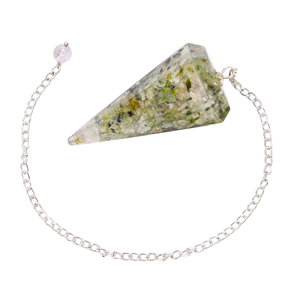 Prehnite Orgone Pendulum