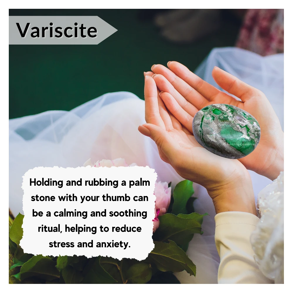 Variscite Palm Stone