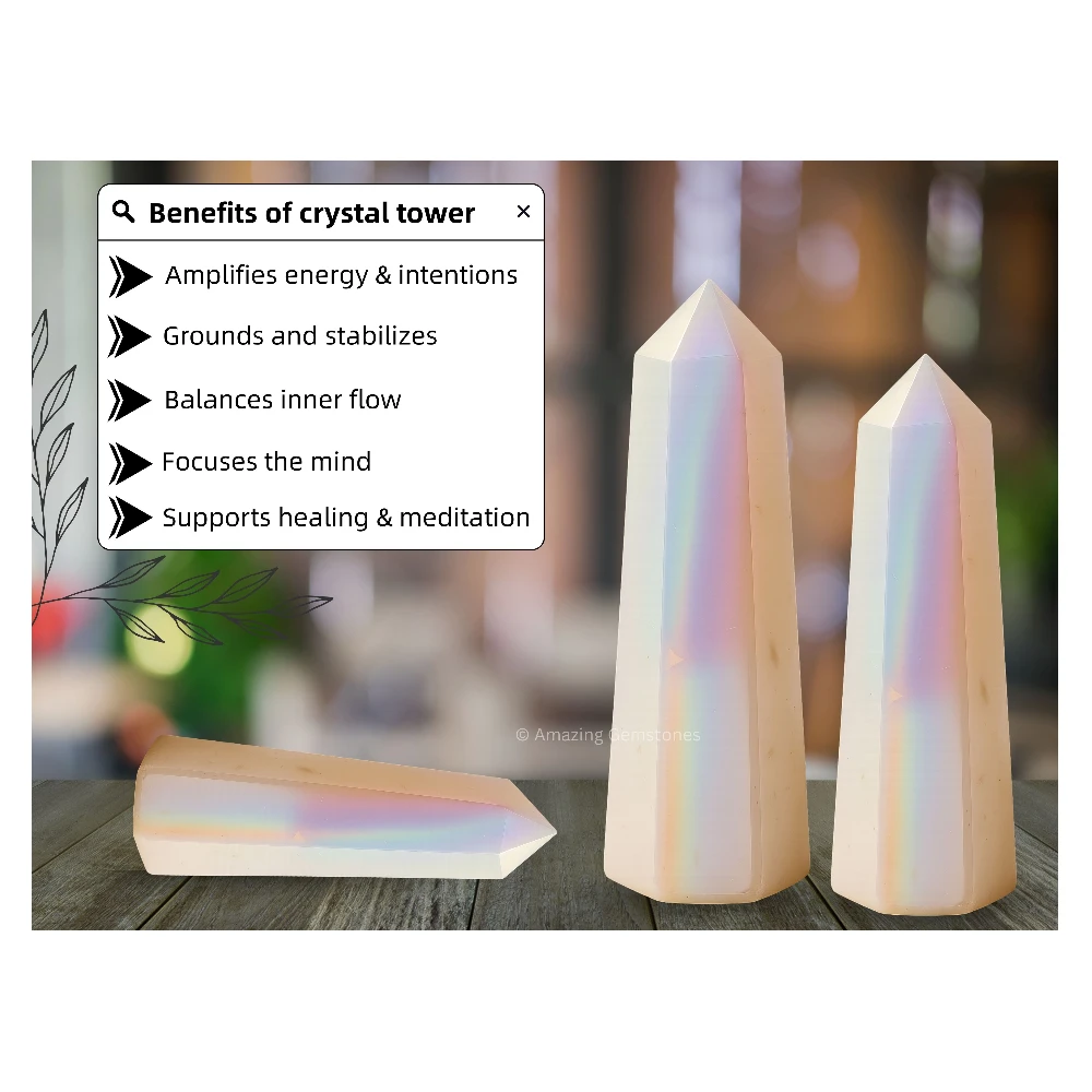 Angel Aura Quartz Tower (3" to 4" inch)