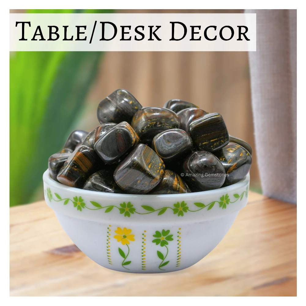 Tumbled Iron Tiger Eye Stone Crystals (1 oz)