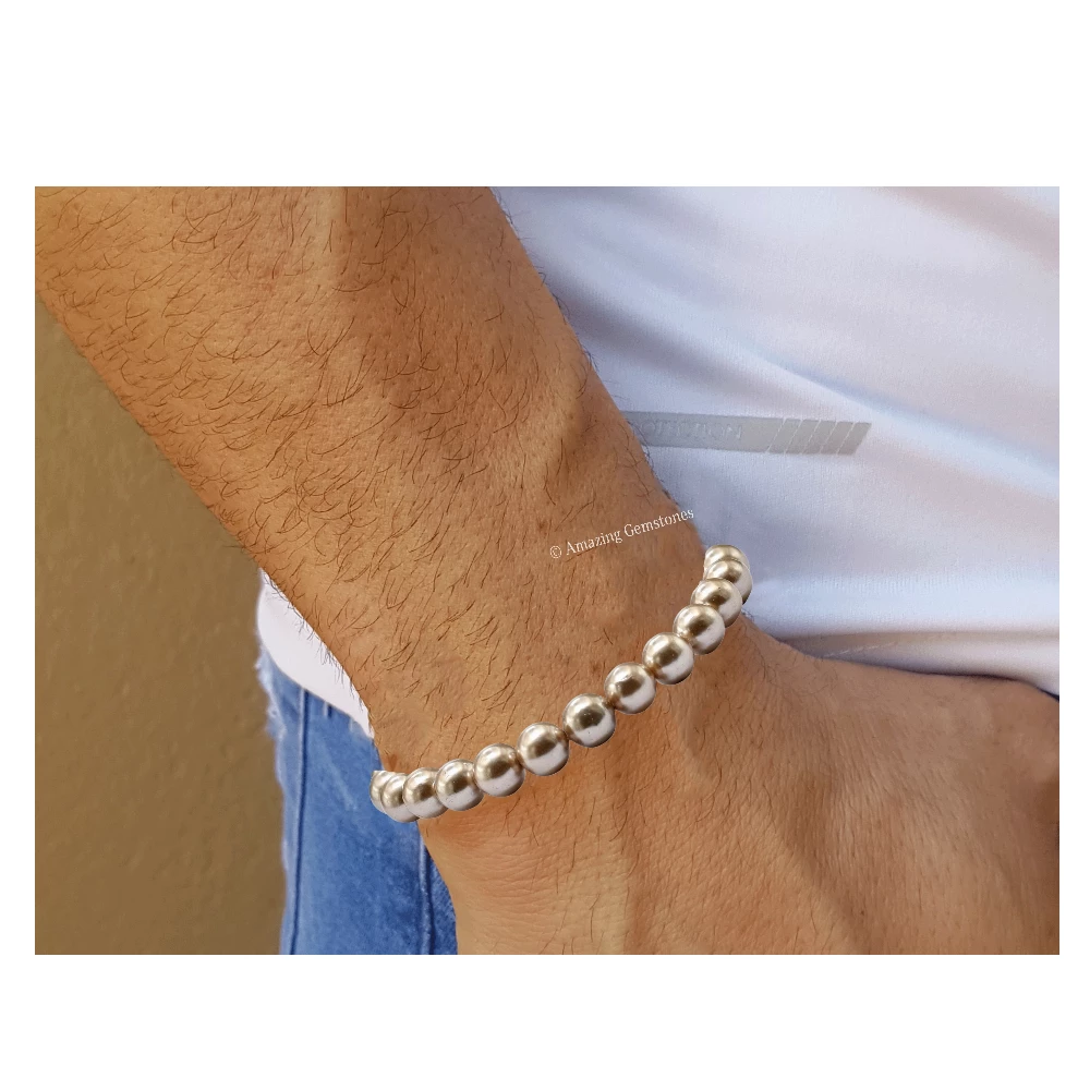 Champagne Pearl Bracelet (Strechable)