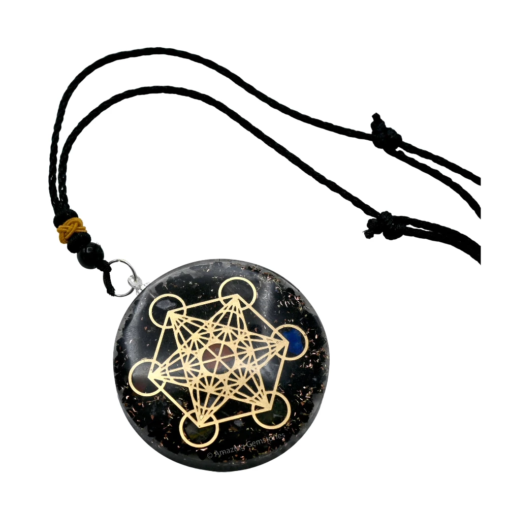 Black Tourmaline Orgone Necklace - Metatron