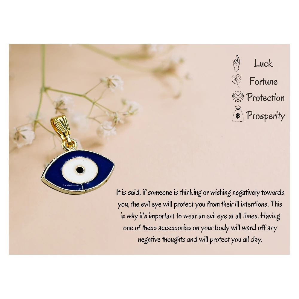 Blue Evil Eye Pendant (Gold)