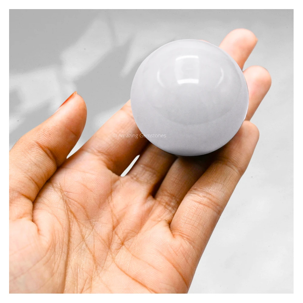 Snow Quartz Sphere (1.5 Inch)