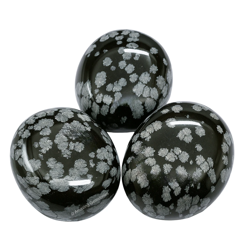 Snowflake Obsidian Palm Stone