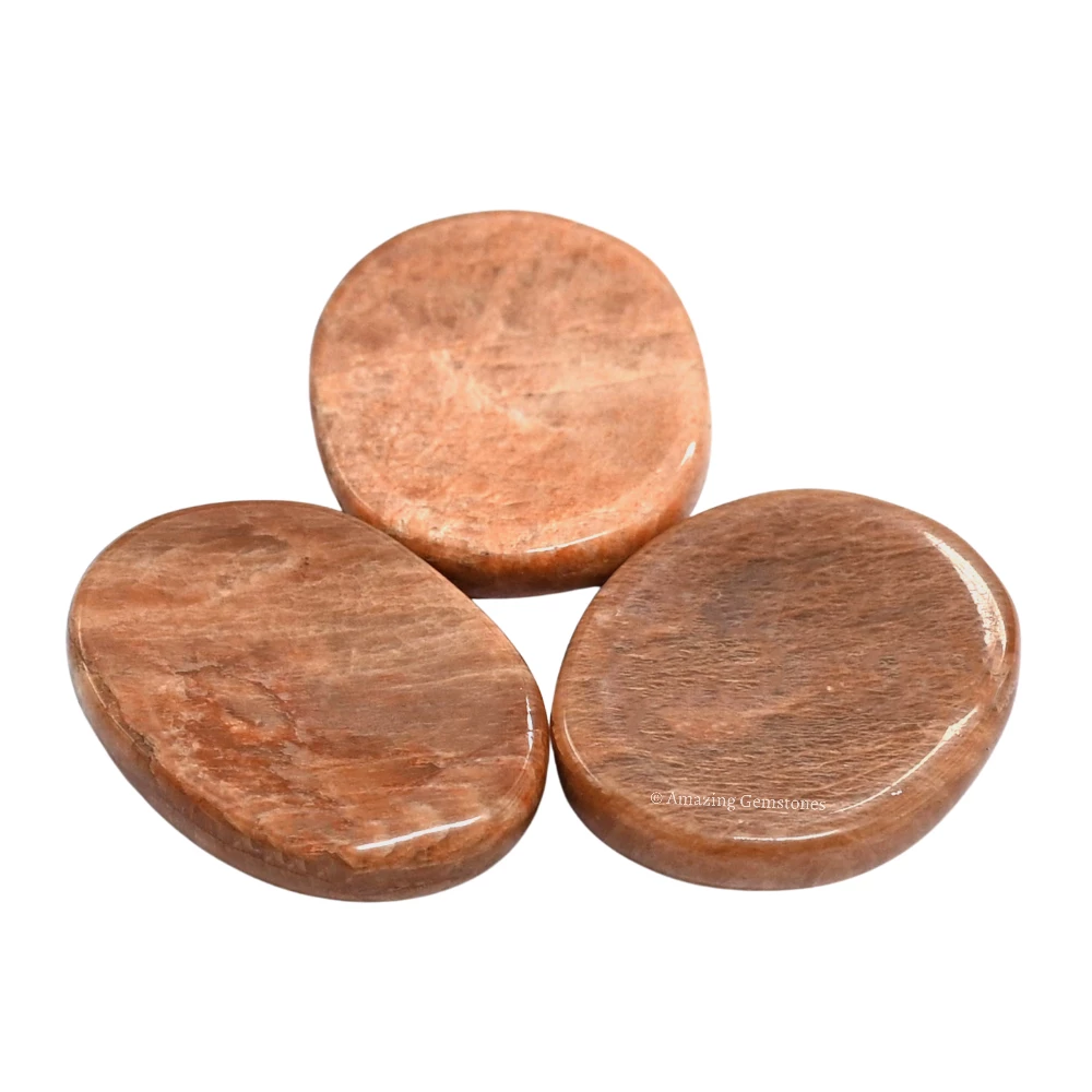 Peach Moonstone Worry Stone