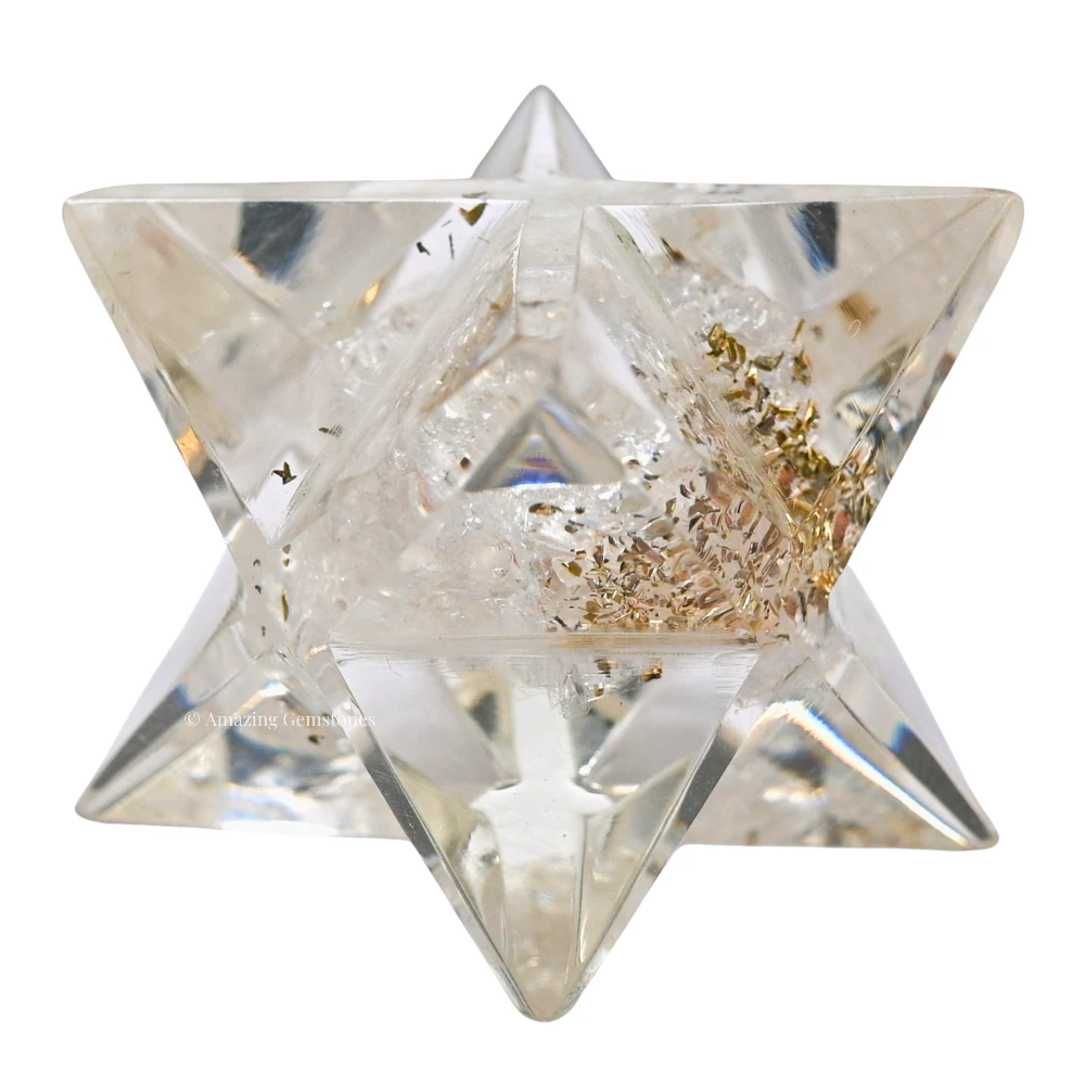 Clear Quartz Orgone Merkaba - 1 Inch