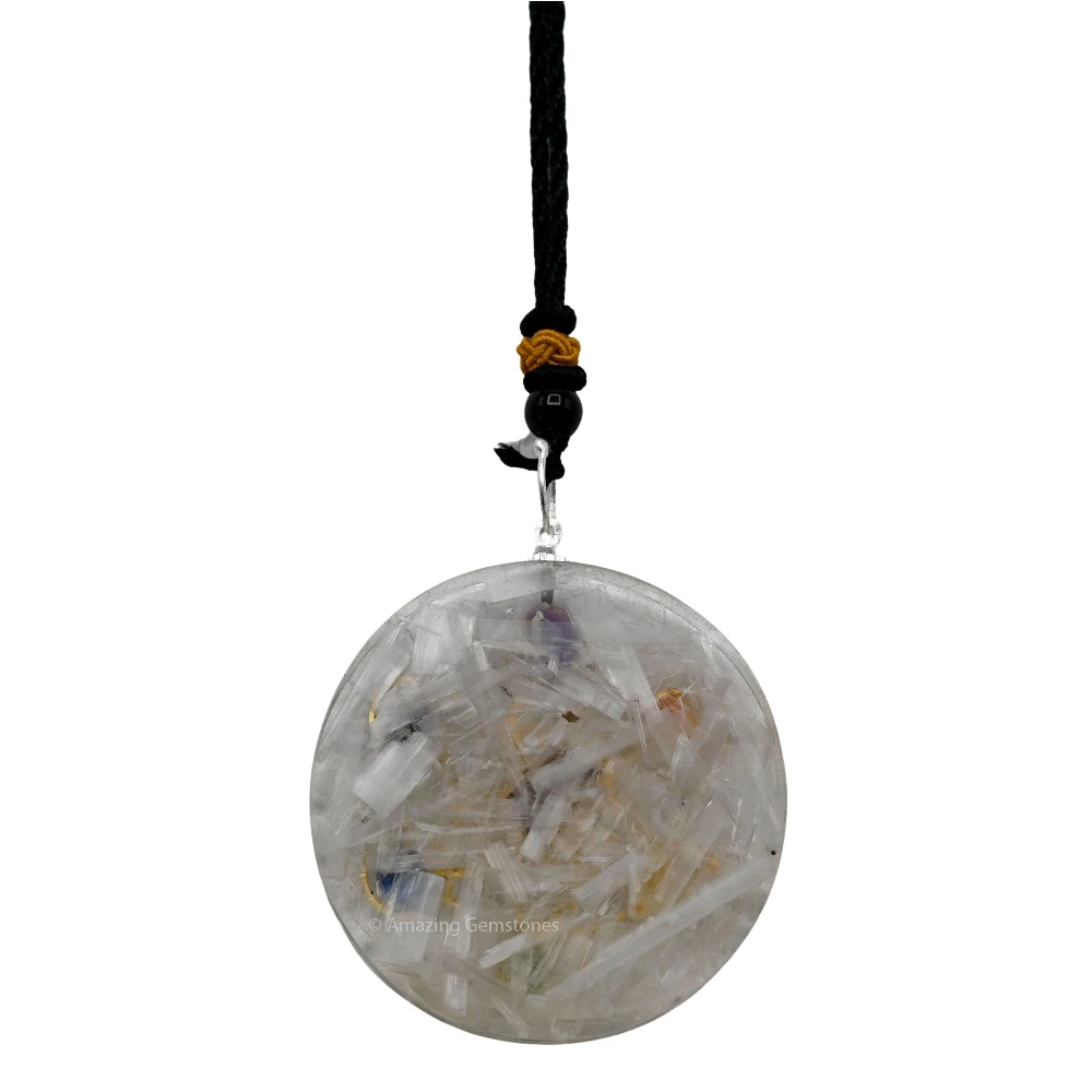 Selenite Orgone Necklace - Metatron