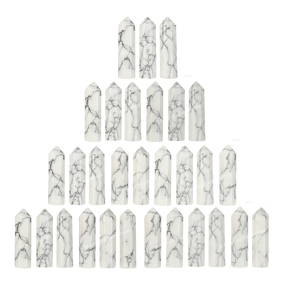 Howlite Pencil Points (Set of 50)