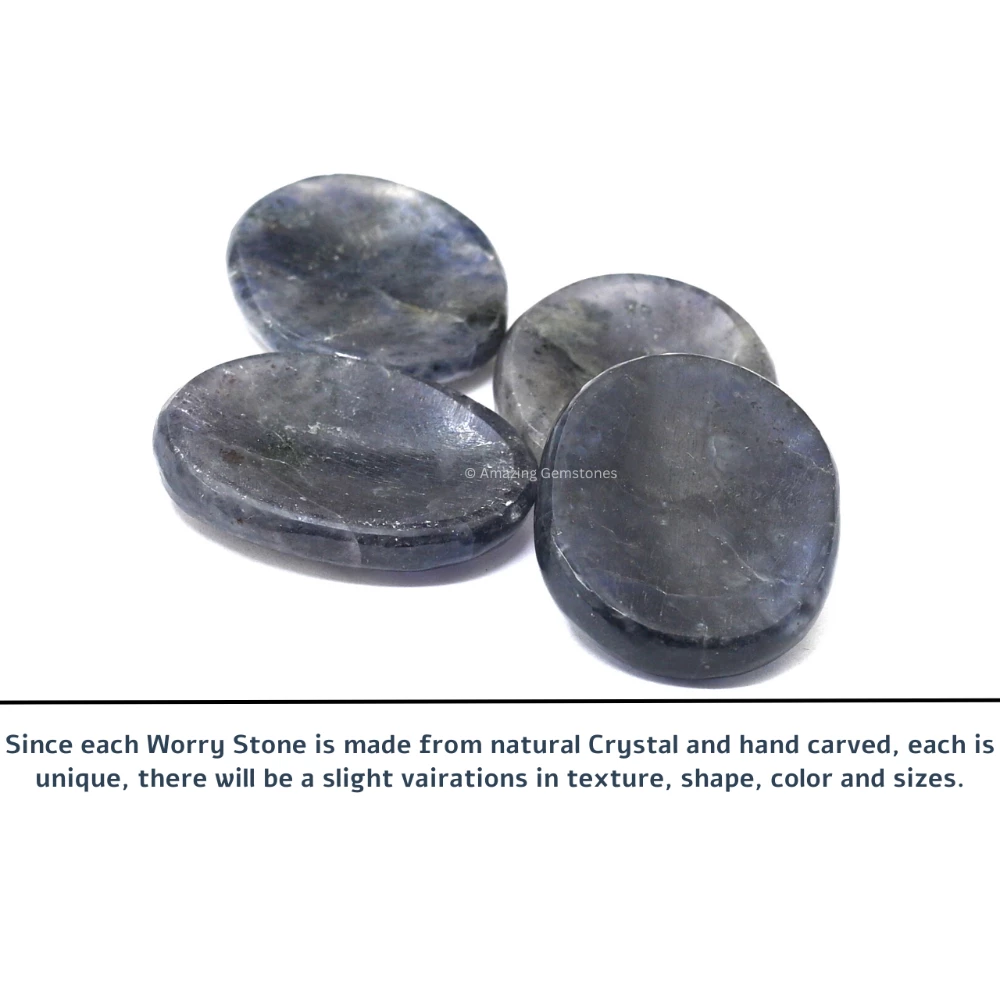 Iolite Worry Stone