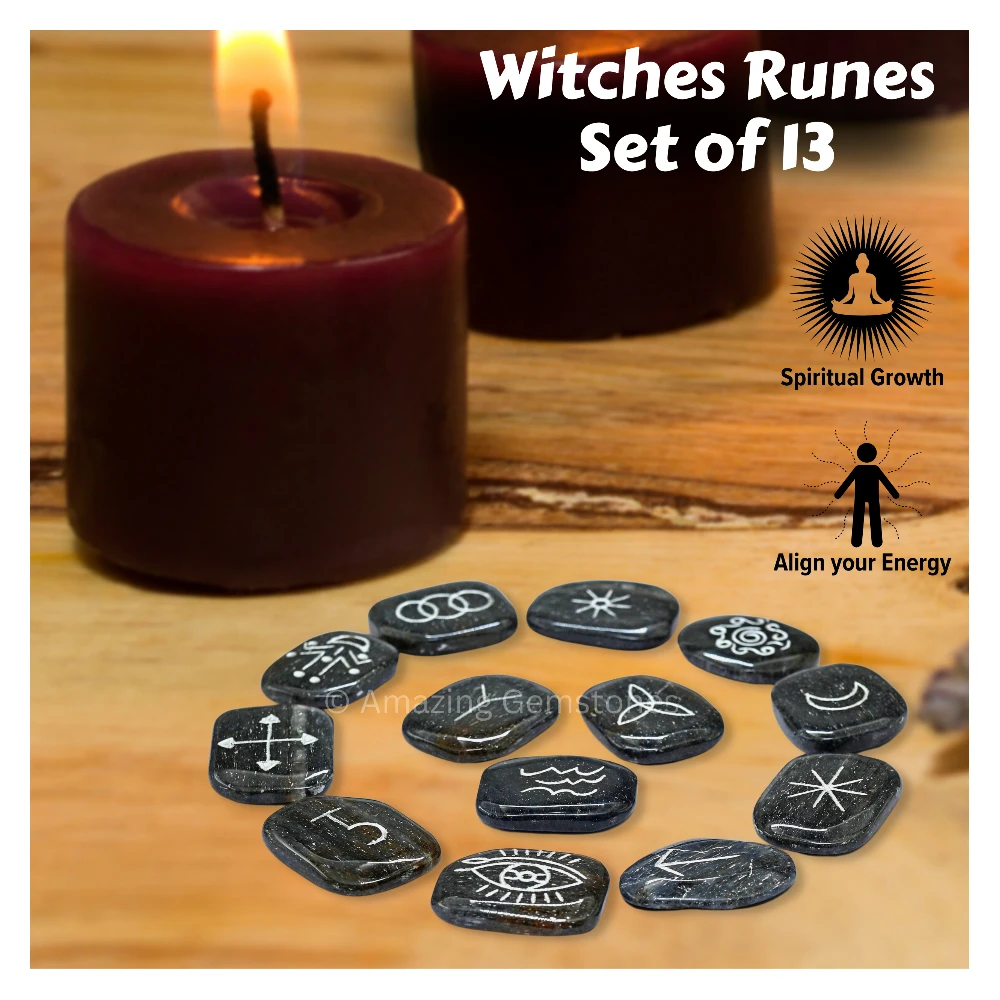Blue Aventurine Witches Rune (Set of 13)