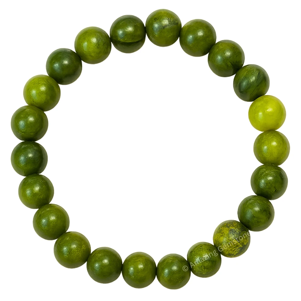 Green Jade Bracelet (Strechable)