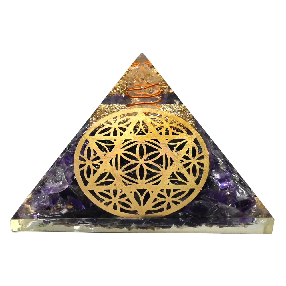 Amethyst Orgone Pyramid - Star of David