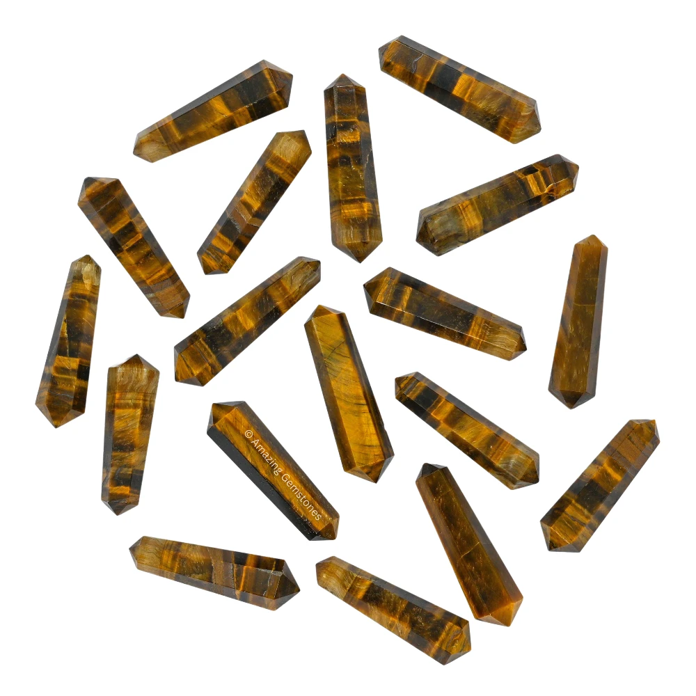 Tiger Eye Pencil Points (Double Terminated) (Set of 10)