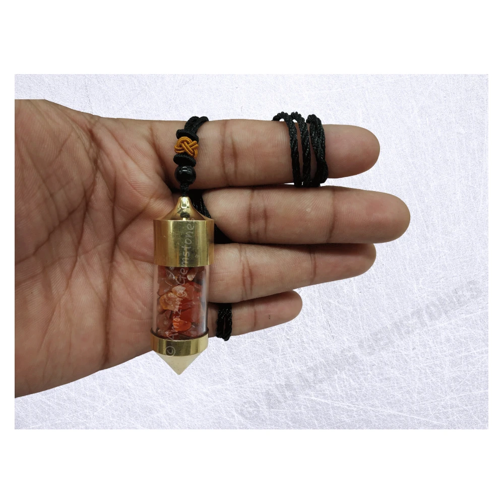 Carnelian Necklace - Bottle Point (Gold)