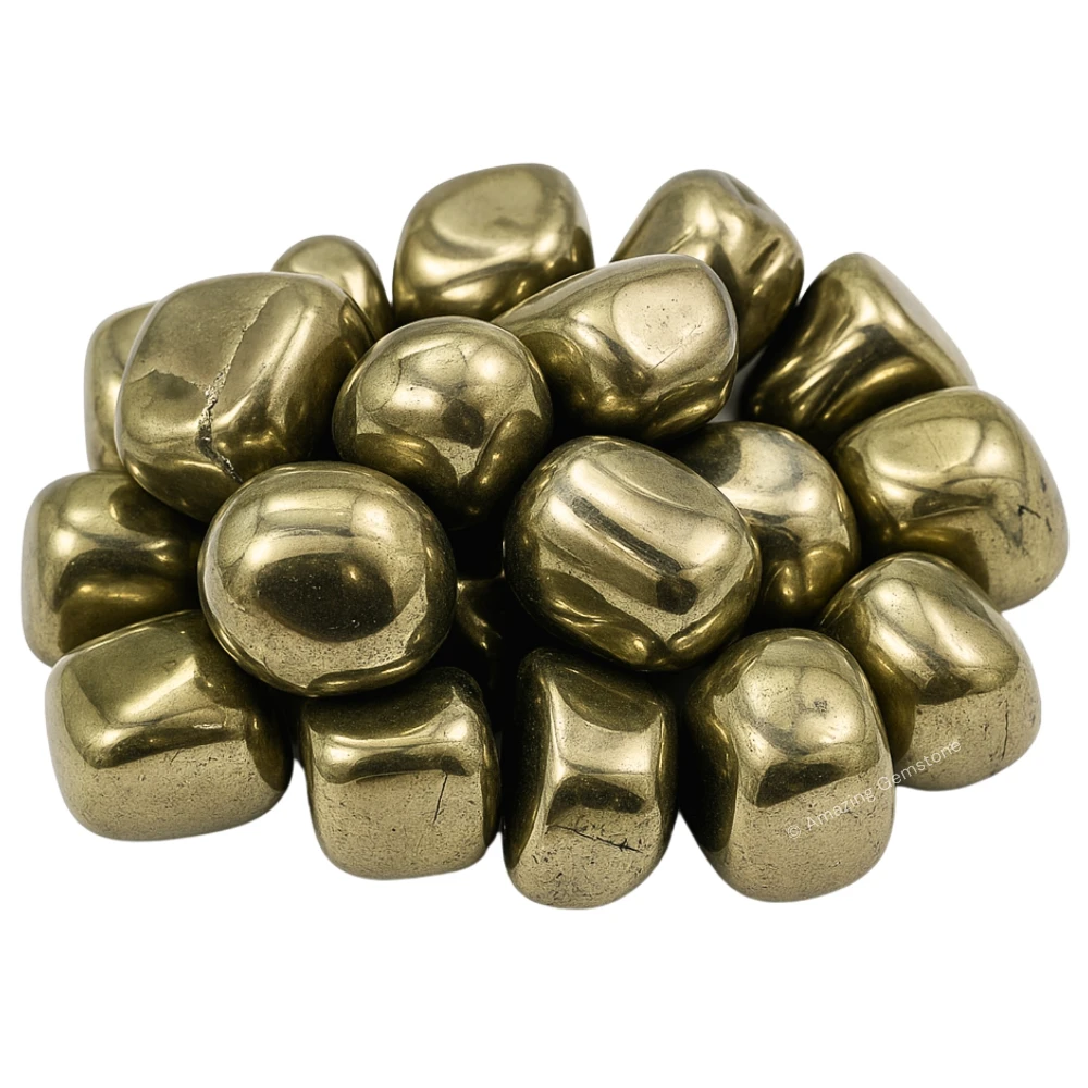 Tumbled Pyrite Crystals Stones (1000+ Carats)