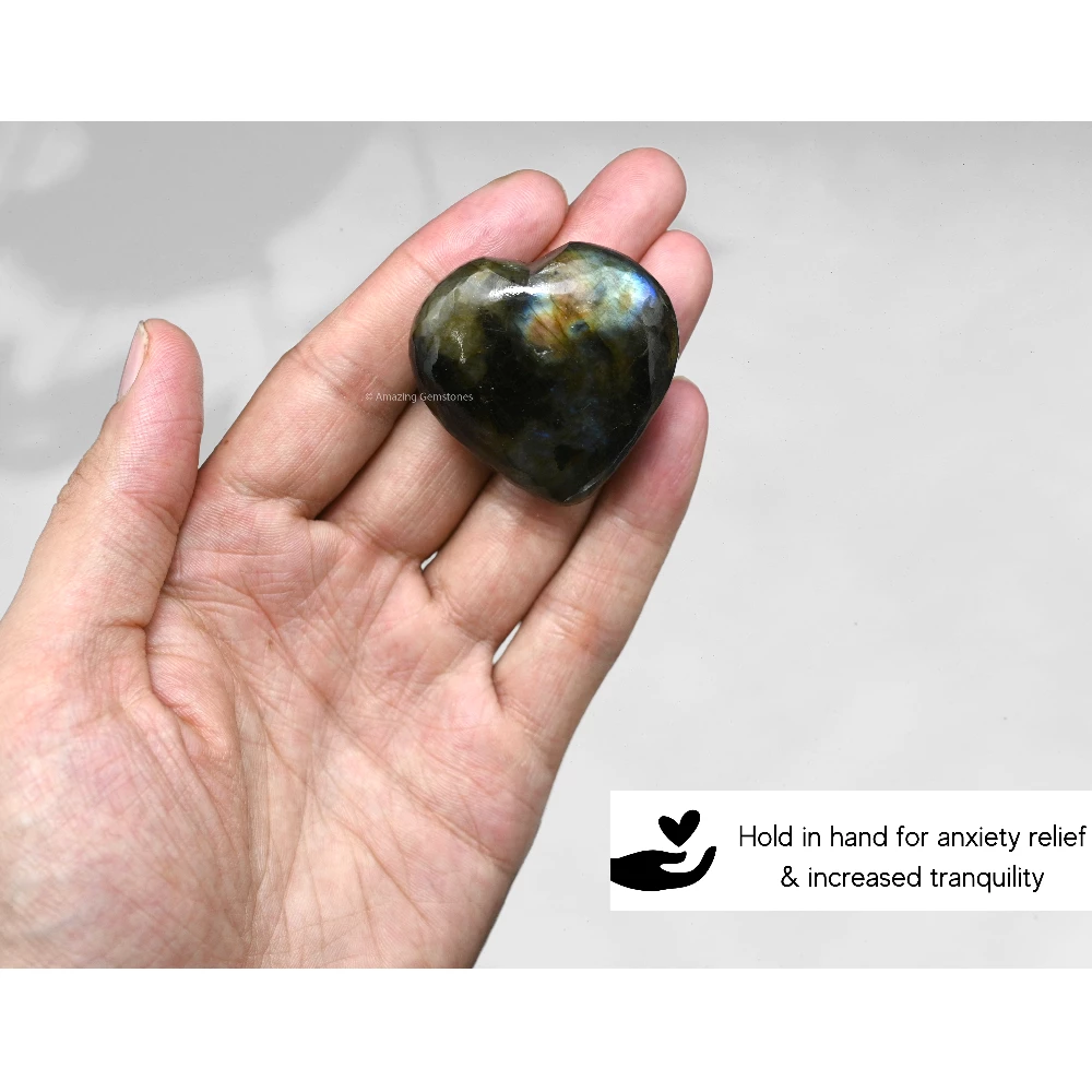 Labradorite Heart