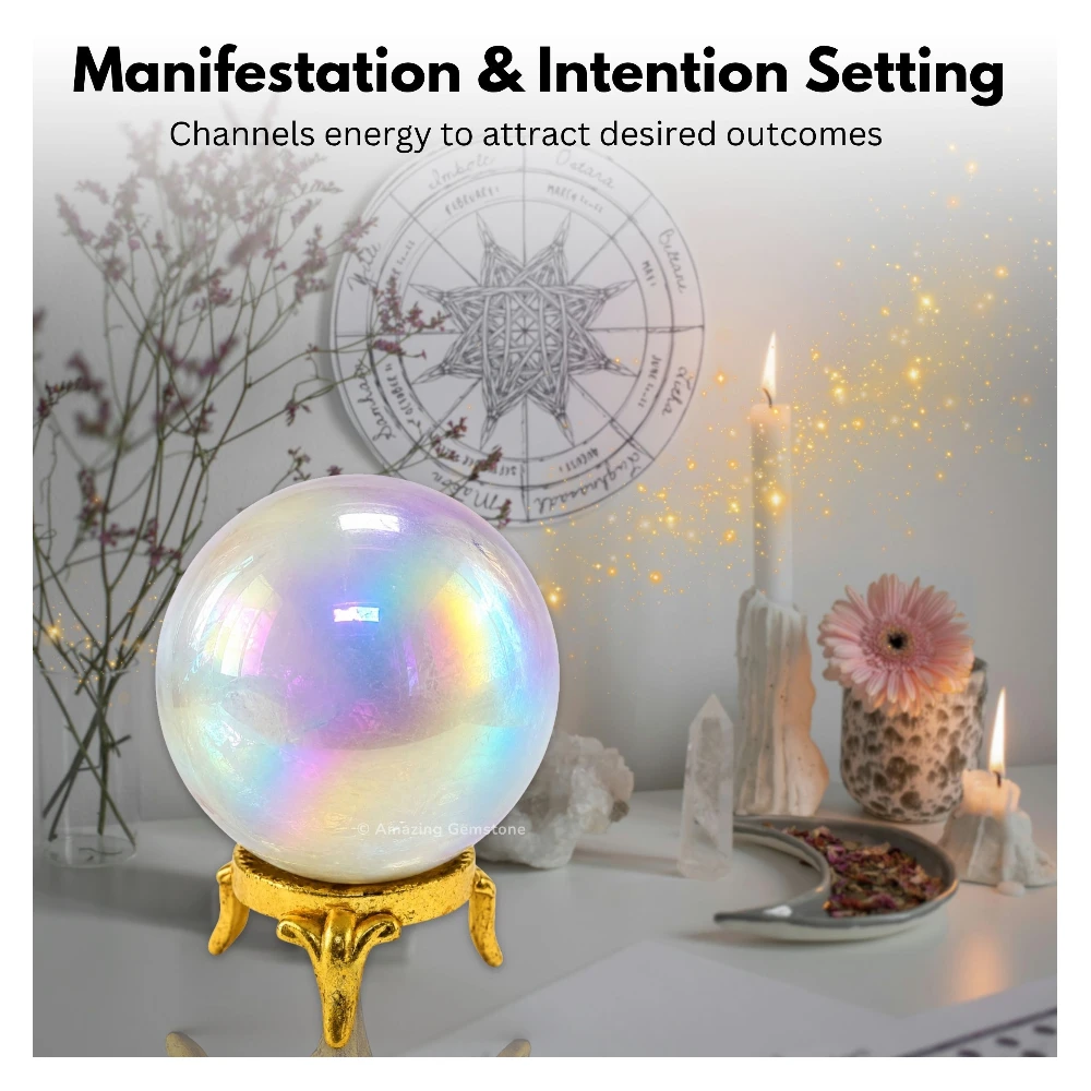Angel Aura Quartz Sphere (1.5 Inch)