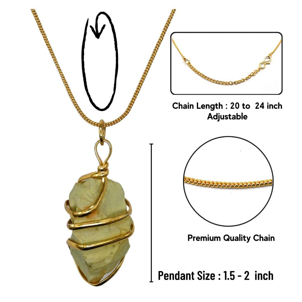 Serpentine Necklace - Raw Crystal (Gold)