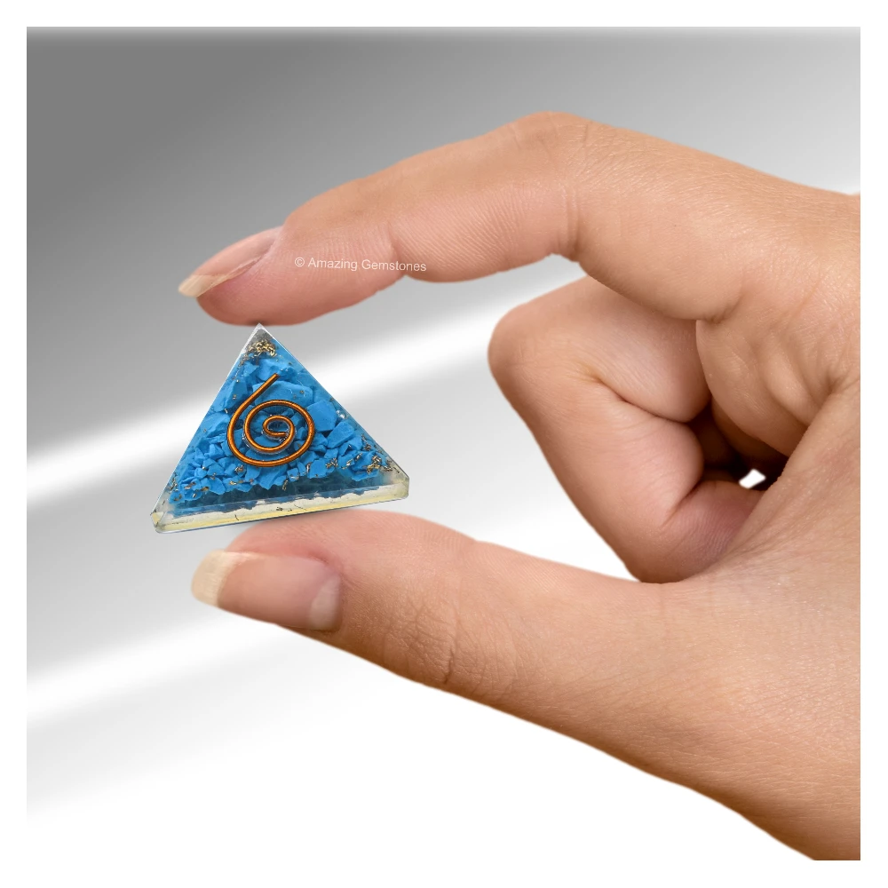 Turquoise Orgone Pyramid - Mini