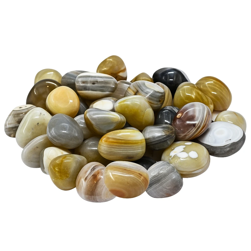 Tumbled Lace Agate Crystals Stones (1000+ Carats)