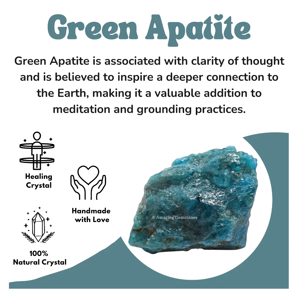 Green Apatite Raw Crystals (2 Pieces)