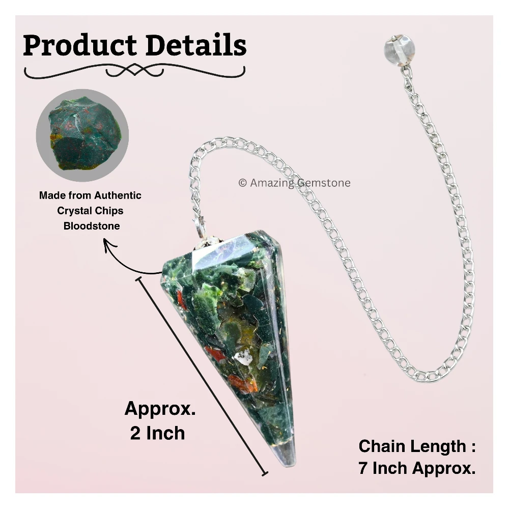 Bloodstone Orgone Pendulum
