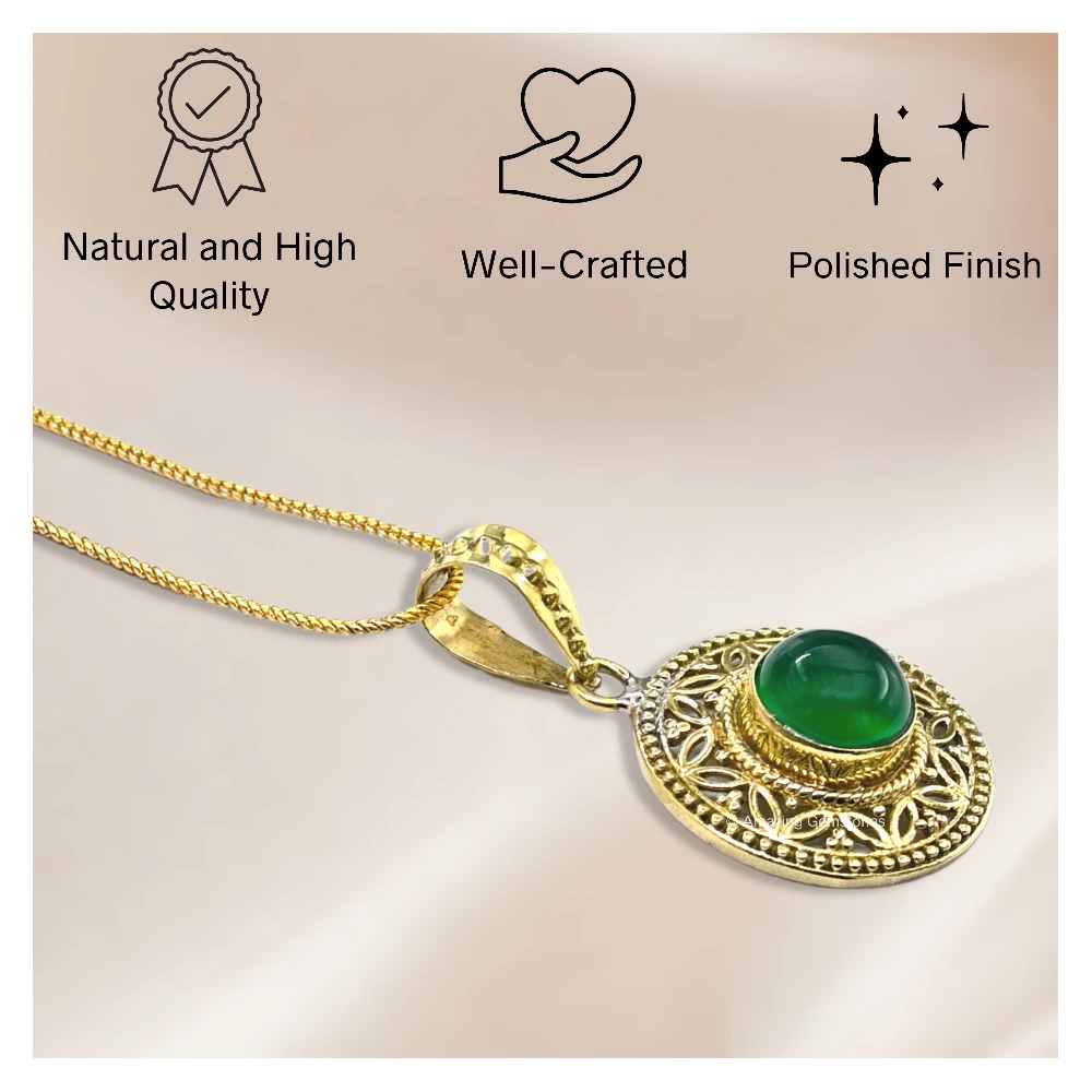Green Onyx Bead Necklace Premium