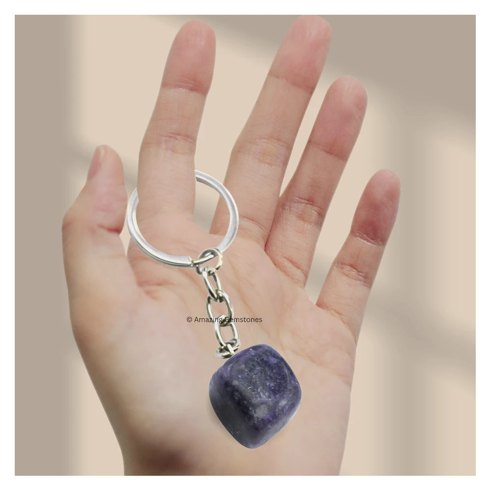 Lepidolite Keychain Keys Holder (Tumble)