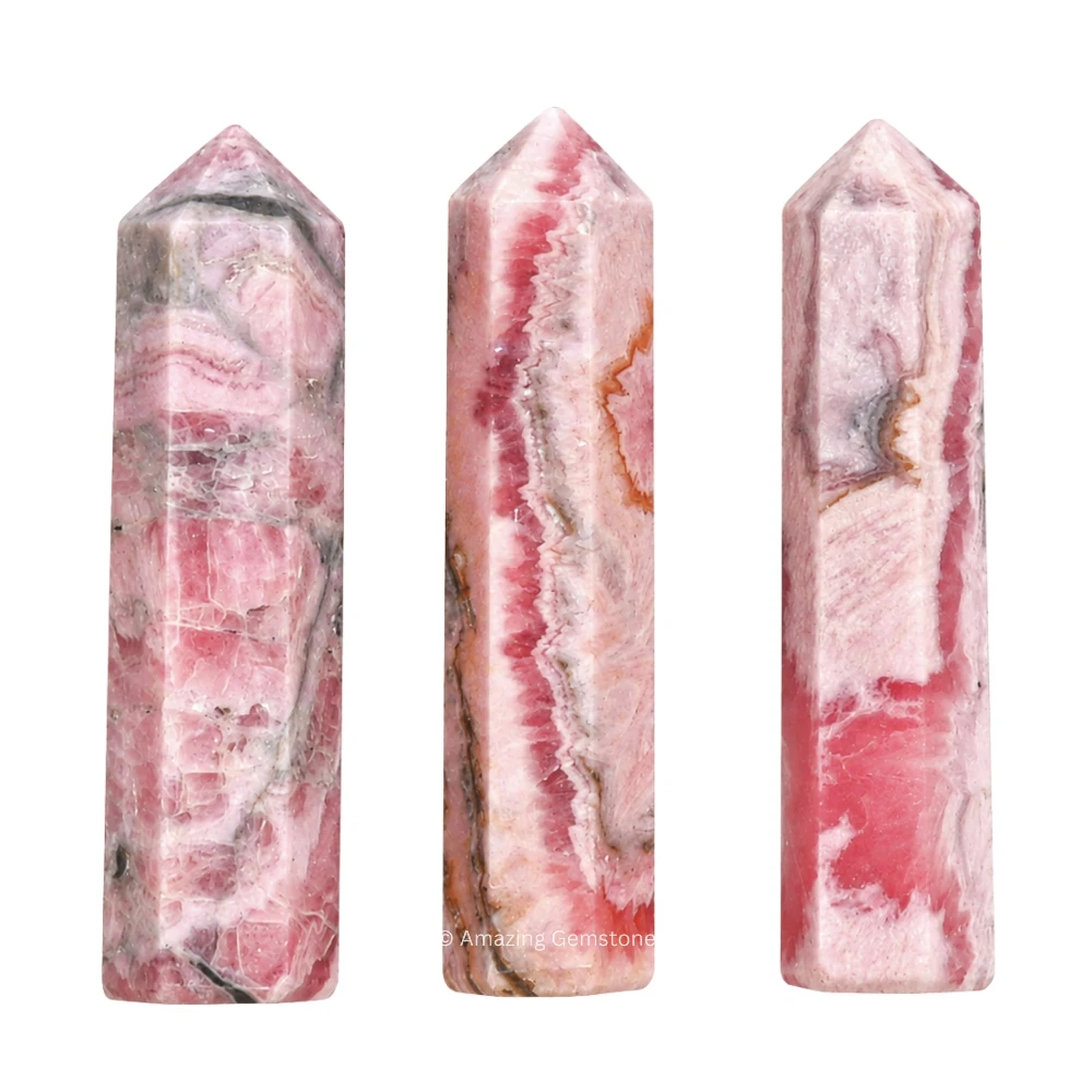 Rhodochrosite Pencil Points (Set of 3)