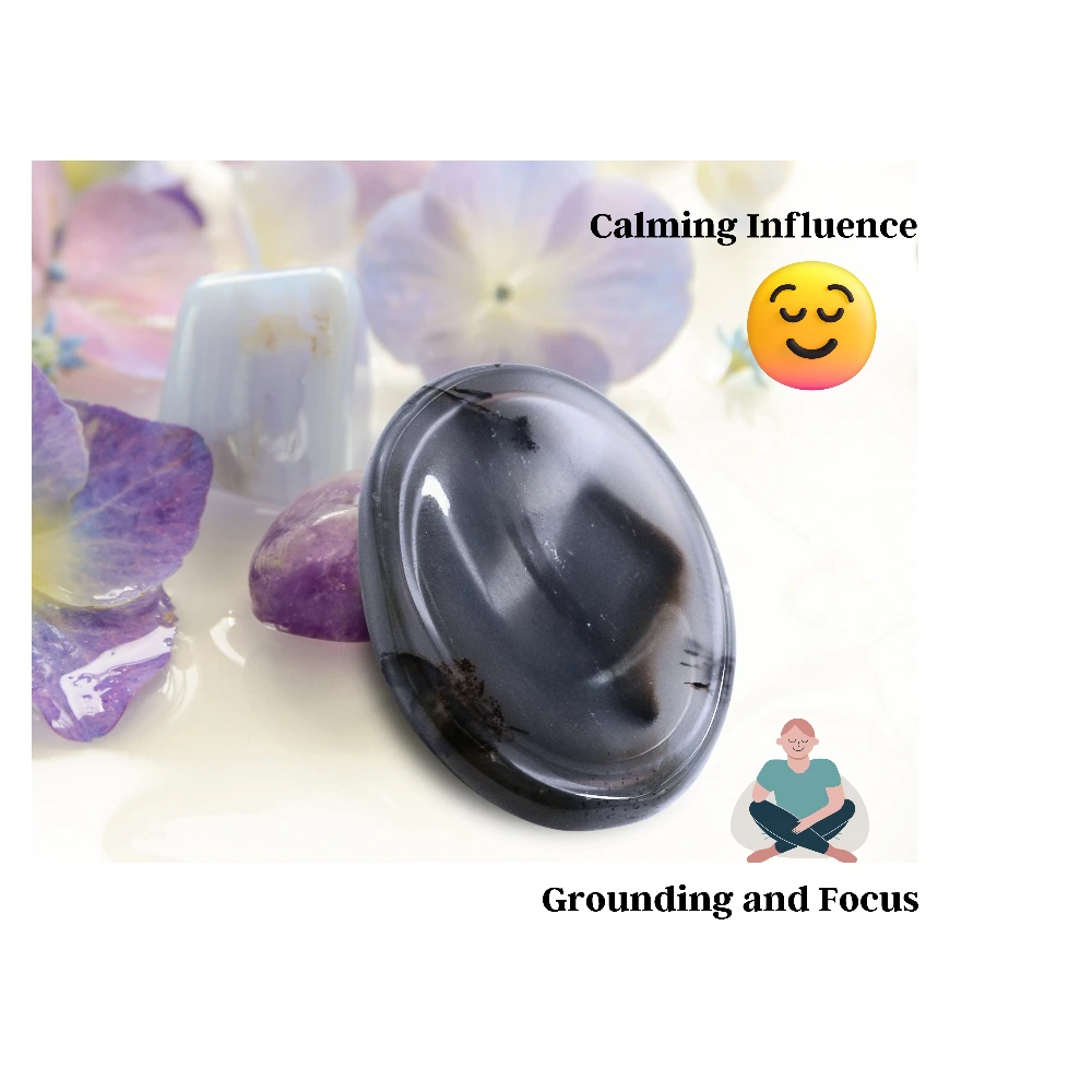 Dendrite Agate Worry Stone
