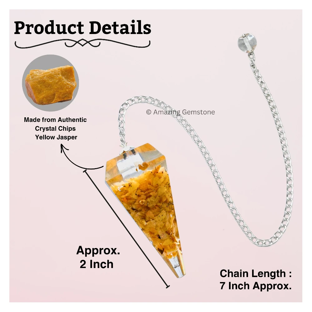 Yellow Jasper Orgone Pendulum