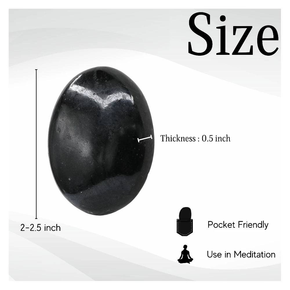 Black Tourmaline Palm Stone (Large)