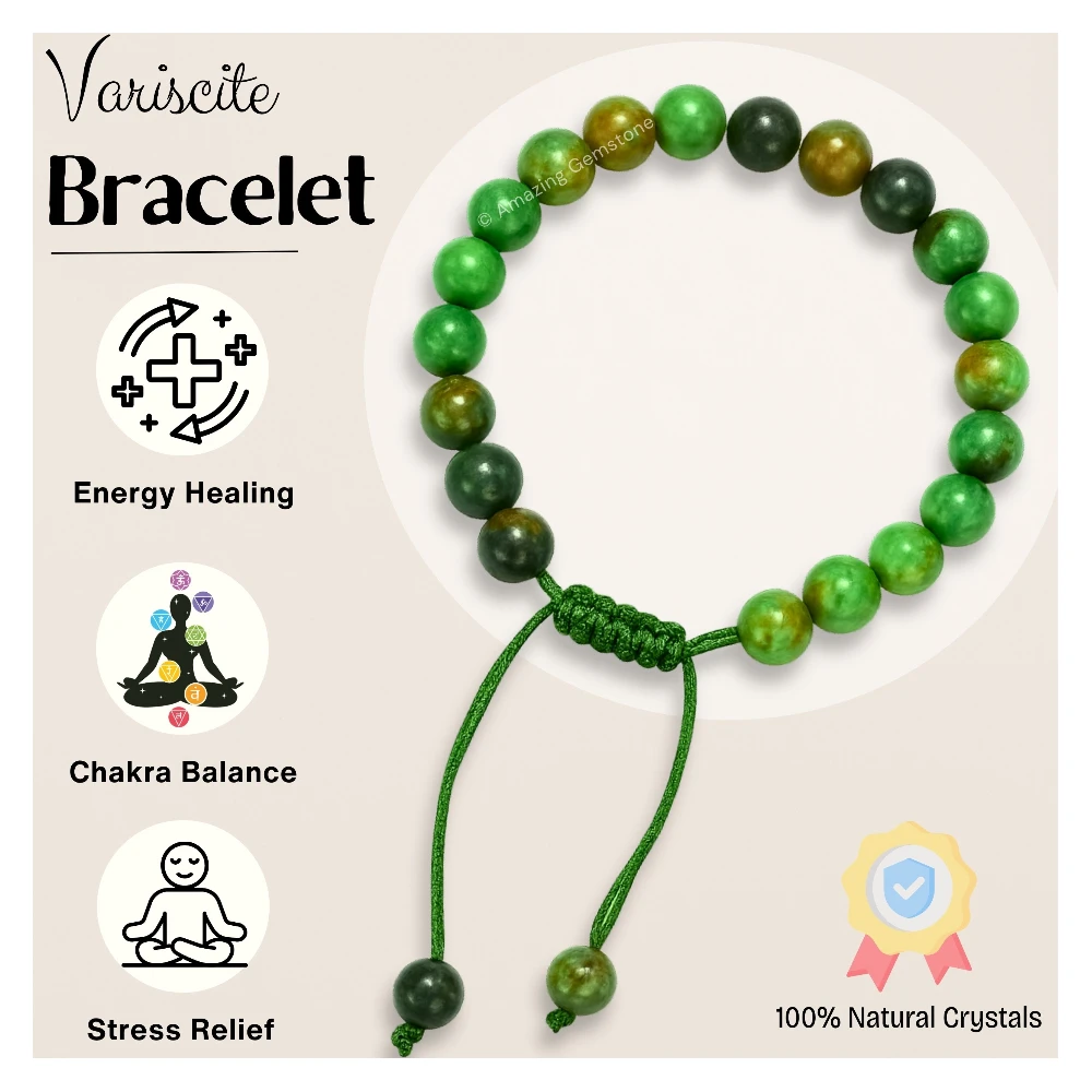 Variscite Bracelet (Adjustable)