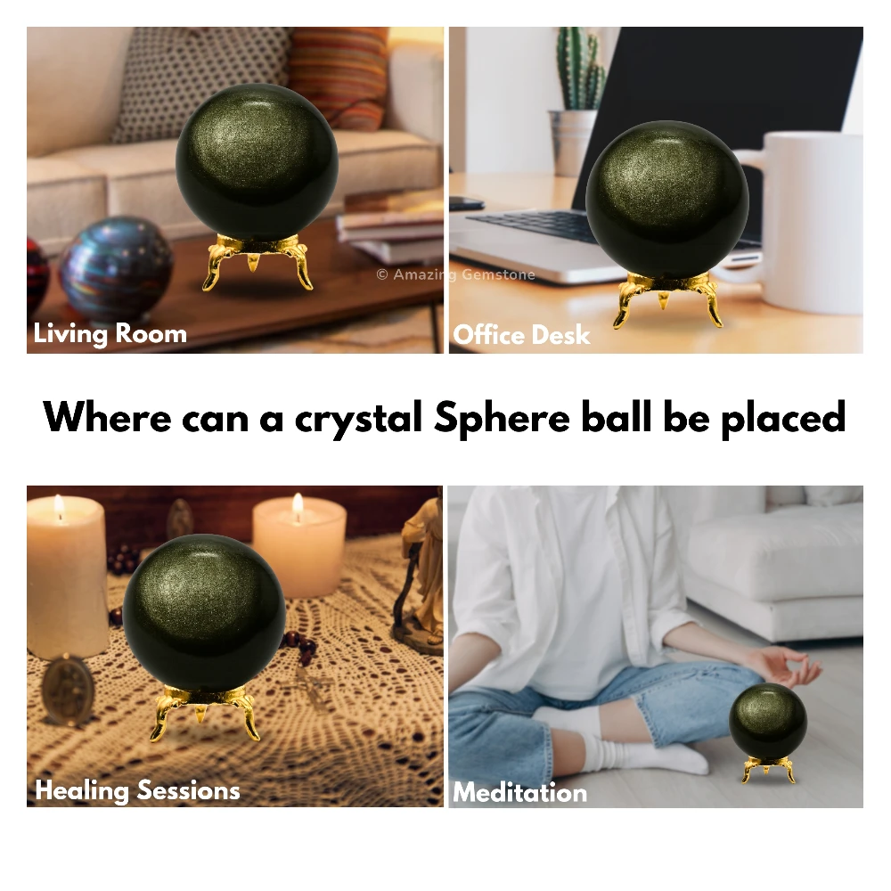 Golden Sheen Obsidian Sphere (2 Inch)