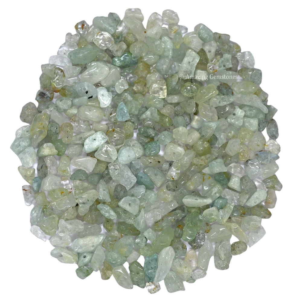 Green Aventurine Chips - Pre Drilled