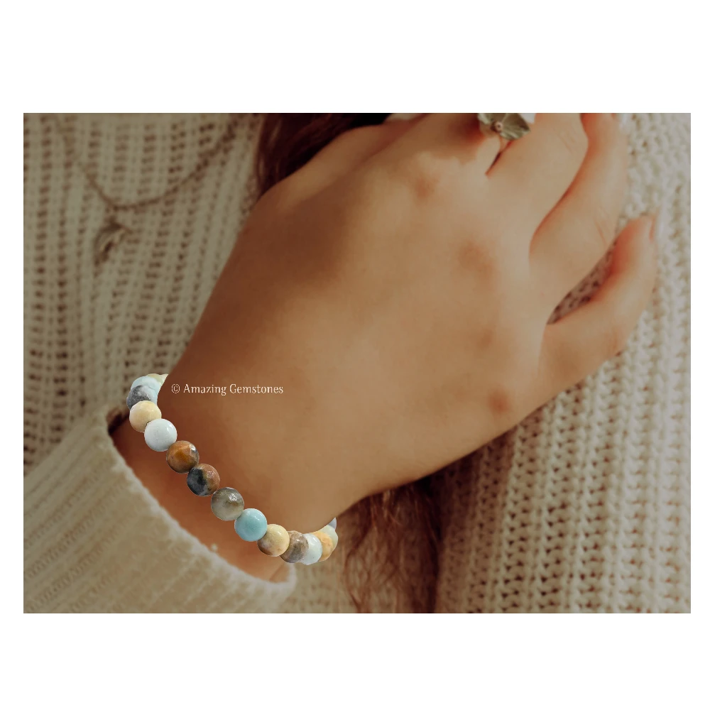 Mexican Amazonite Bracelet (Faceted-Stretchable)